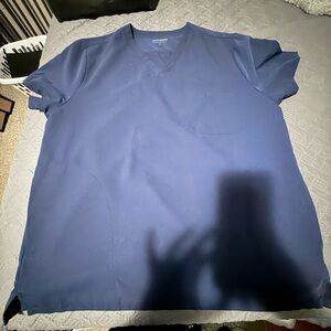 Mandala Men's Classic Navy V-Neck Scrub Set